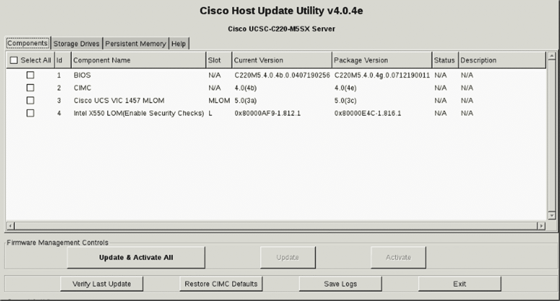 Great screen that shows you past and future versions of the firmware about to be upgraded.